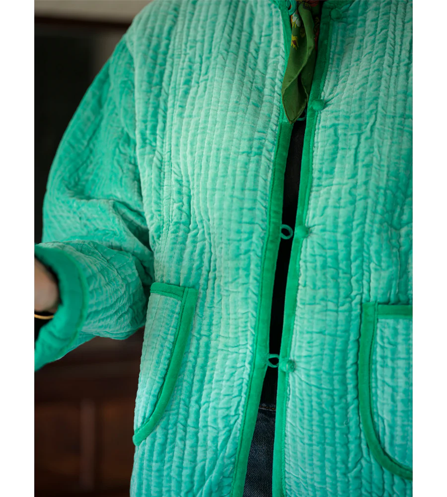 Tinky Velvet Jacket Sea Green - Image 2