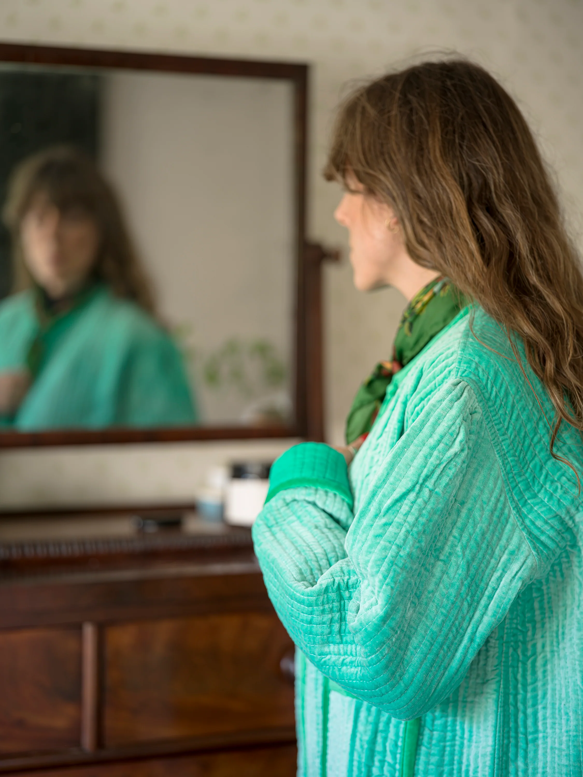 Tinky Velvet Jacket Sea Green - Image 8