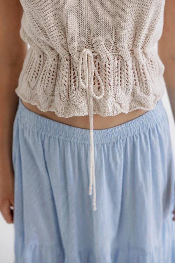 Vaka Knit Top - Chalk - Image 4