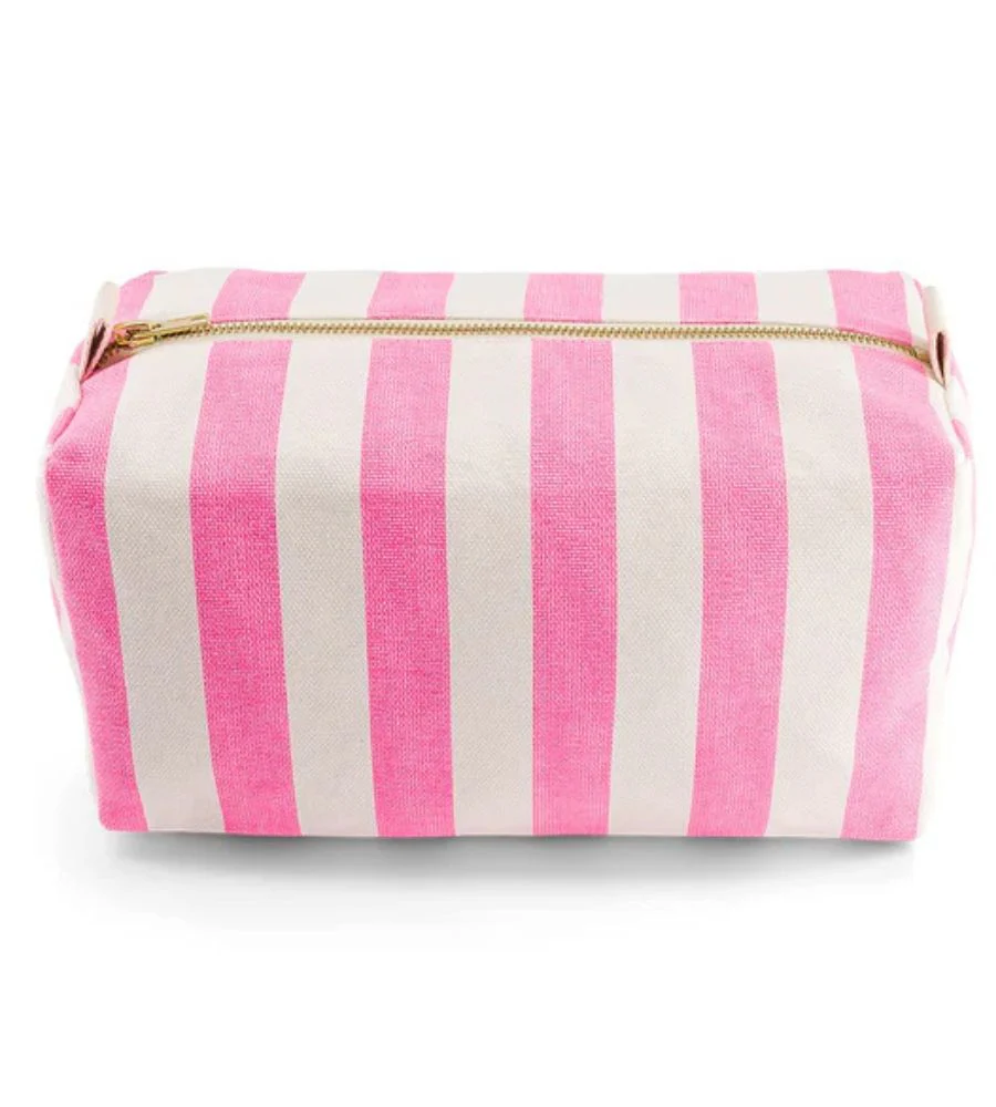 Vic Toiletry Bag Stripes Neon Pink