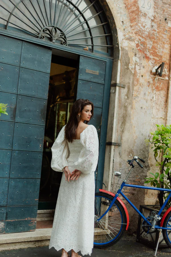 Violette Long Eyelet Carioca White - Image 4